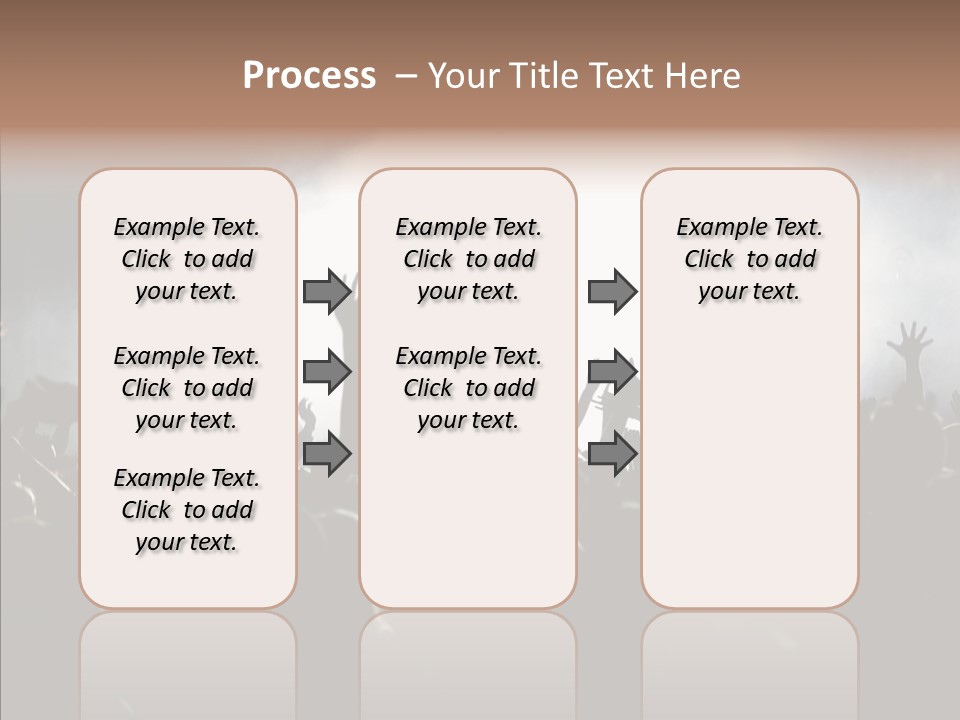 A Crowd Of People At A Concert With Their Hands In The Air PowerPoint Template