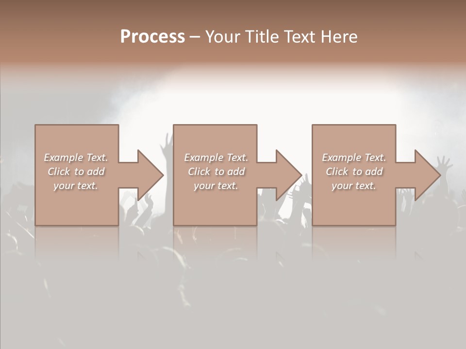 A Crowd Of People At A Concert With Their Hands In The Air PowerPoint Template