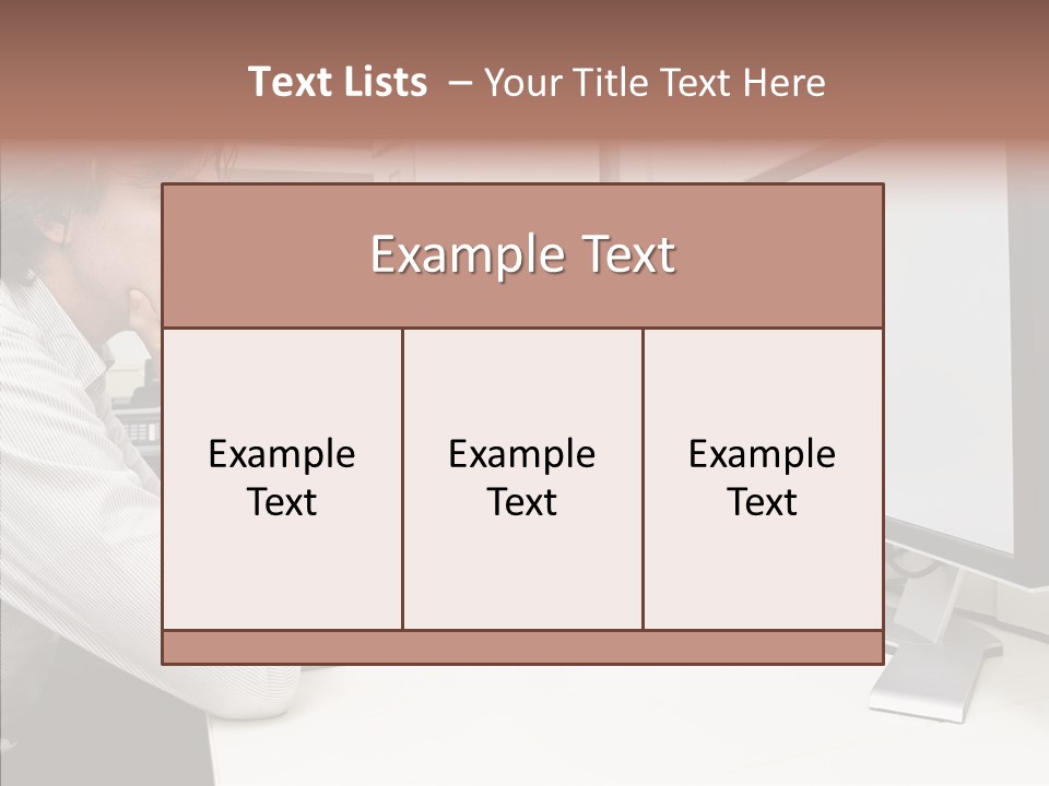 A Man Sitting At A Desk With A Computer PowerPoint Template