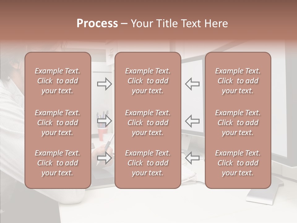 A Man Sitting At A Desk With A Computer PowerPoint Template