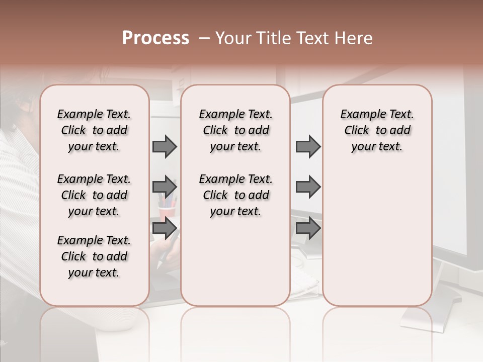 A Man Sitting At A Desk With A Computer PowerPoint Template