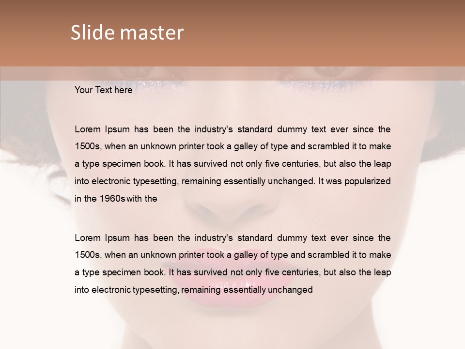 Pretty Beauty Woman PowerPoint Template