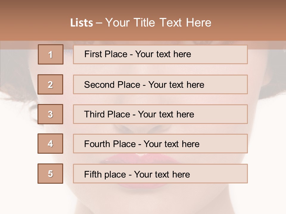 Pretty Beauty Woman PowerPoint Template