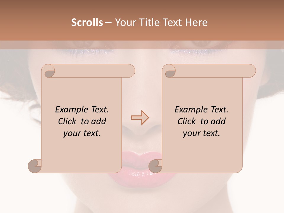 Pretty Beauty Woman PowerPoint Template