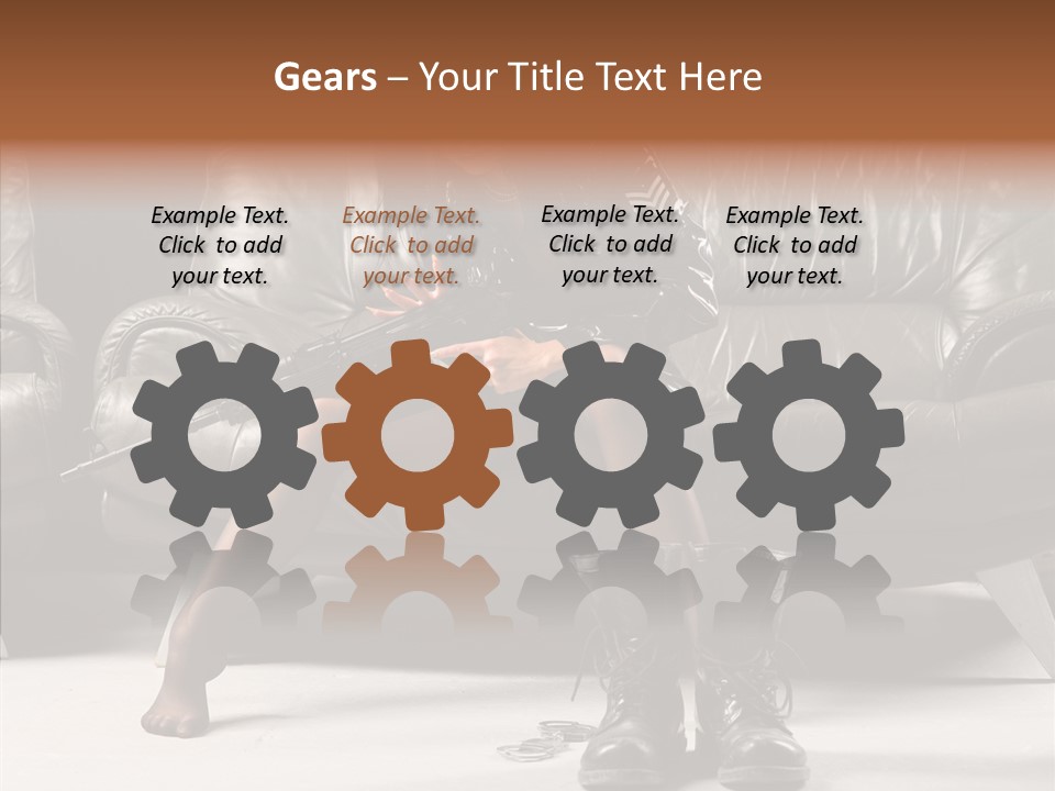 Weapon Sub Machine Weaponry PowerPoint Template