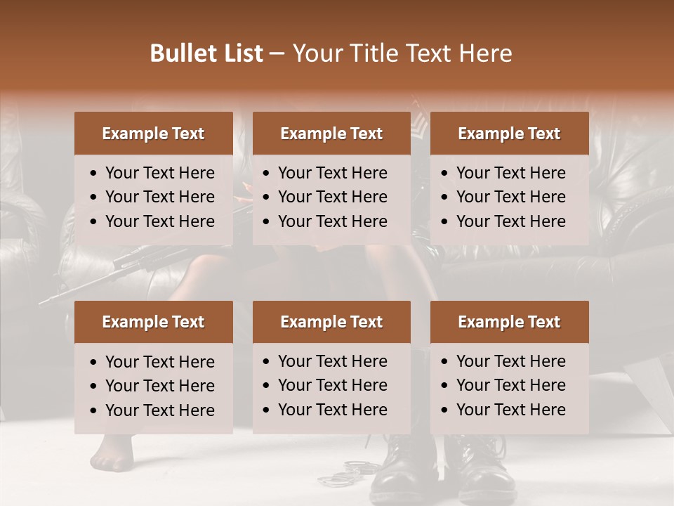 Weapon Sub Machine Weaponry PowerPoint Template