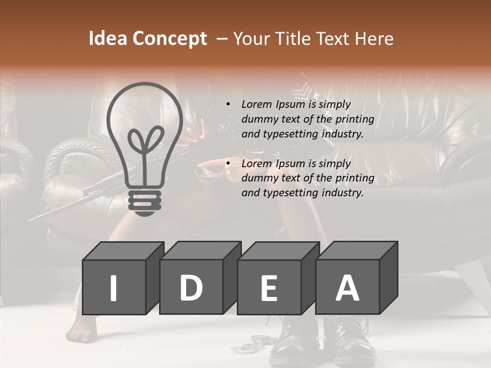 Weapon Sub Machine Weaponry PowerPoint Template