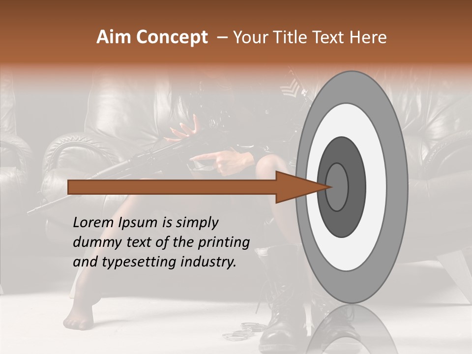 Weapon Sub Machine Weaponry PowerPoint Template
