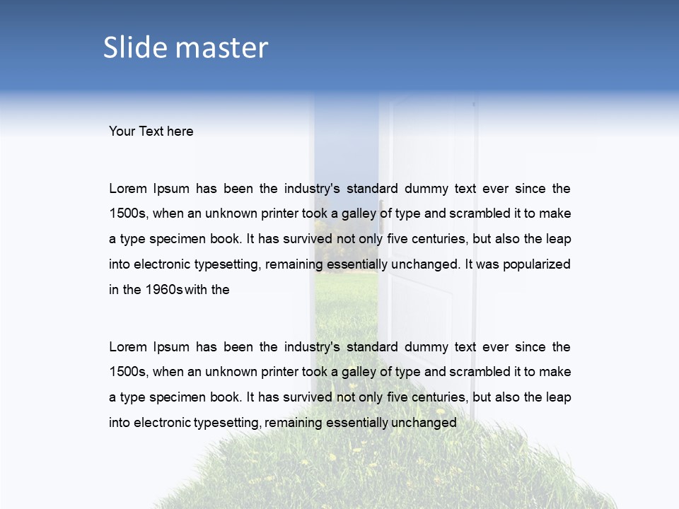 Isolated Exit Imagination PowerPoint Template