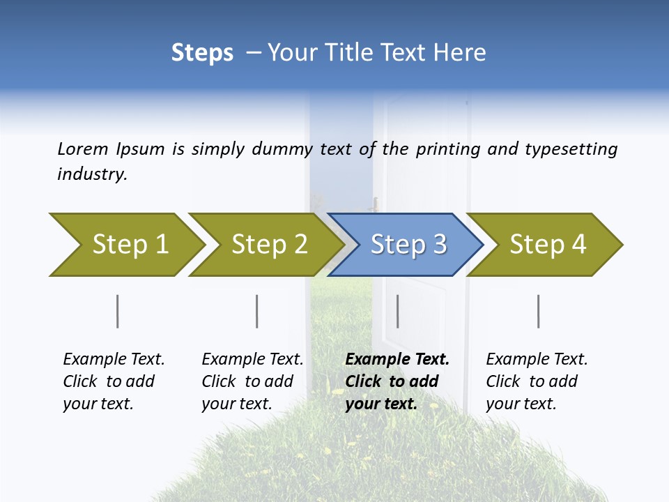 Isolated Exit Imagination PowerPoint Template