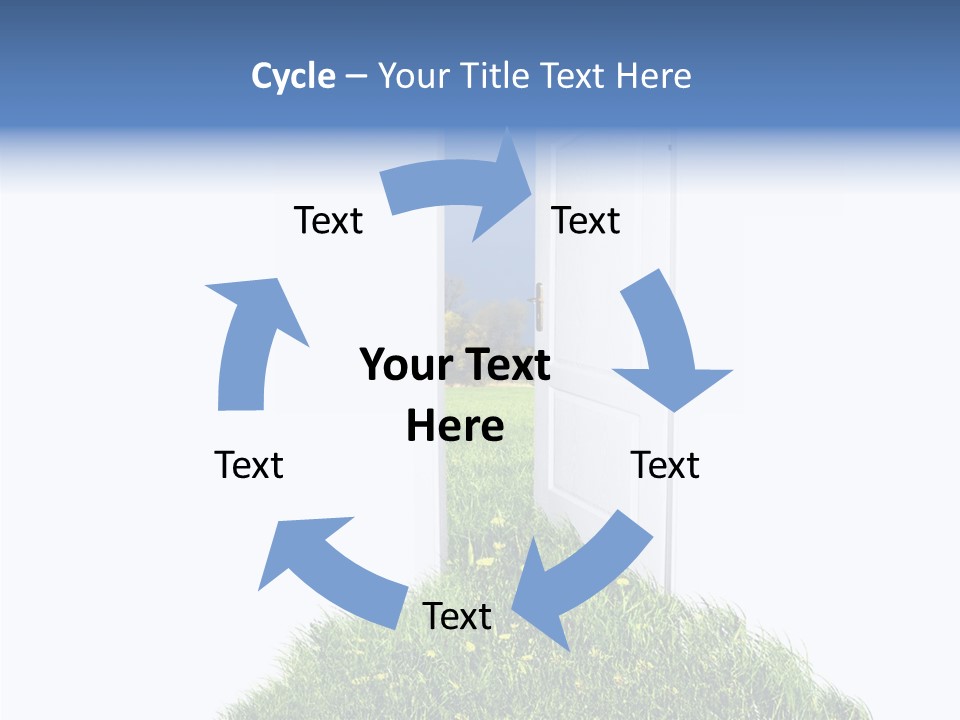 Isolated Exit Imagination PowerPoint Template