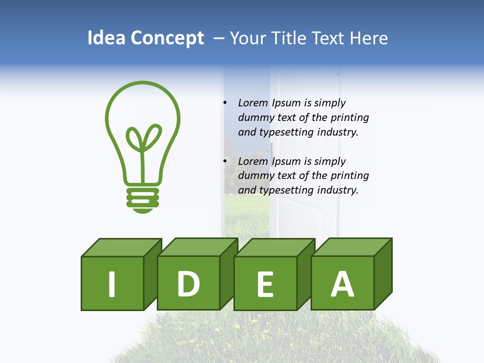 Isolated Exit Imagination PowerPoint Template