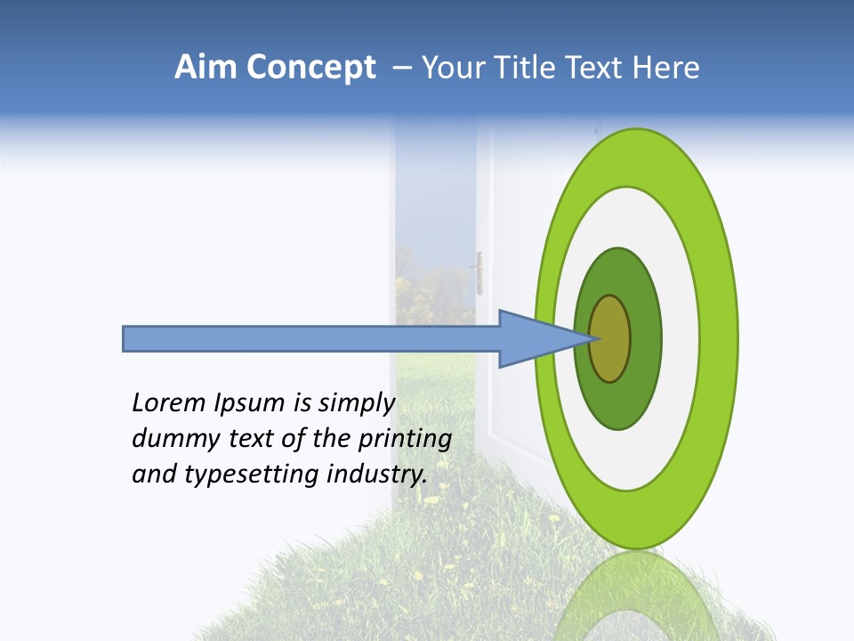 Isolated Exit Imagination PowerPoint Template