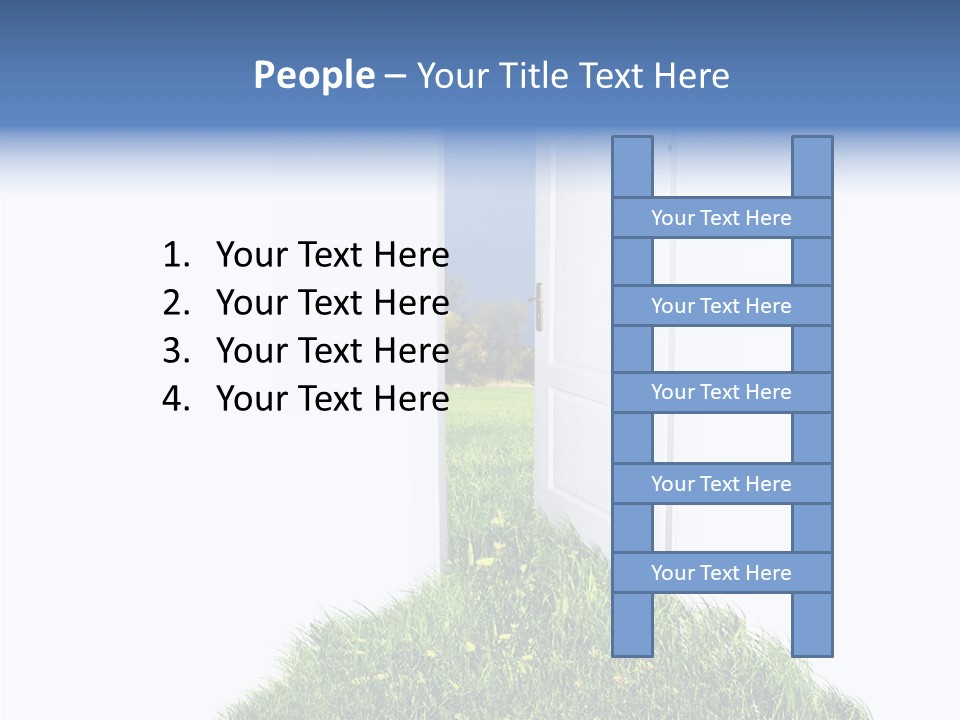 Isolated Exit Imagination PowerPoint Template