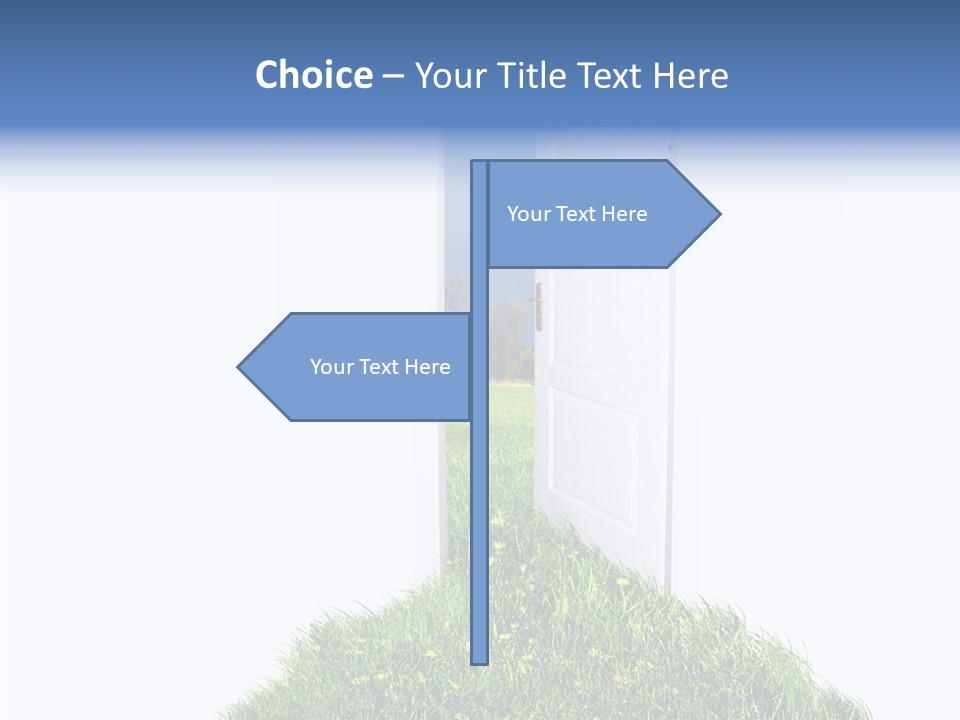 Isolated Exit Imagination PowerPoint Template