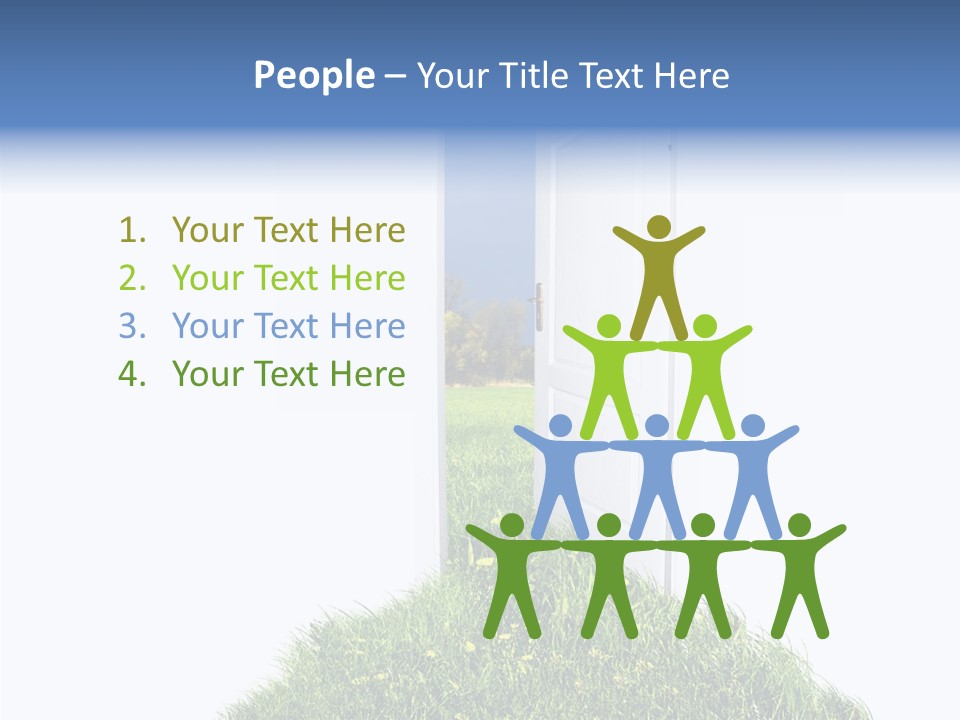 Isolated Exit Imagination PowerPoint Template