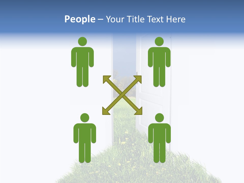 Isolated Exit Imagination PowerPoint Template