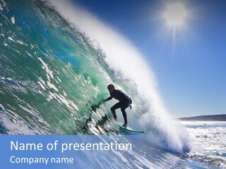 Man Ocean Cool PowerPoint Template