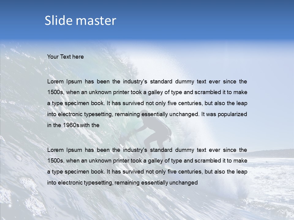 Man Ocean Cool PowerPoint Template