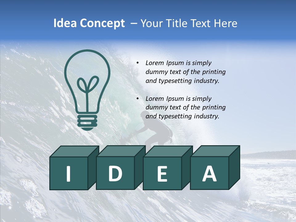 Man Ocean Cool PowerPoint Template