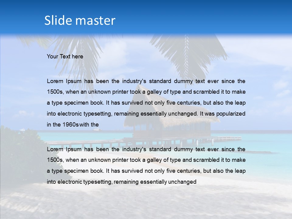 Ocean Palm Sand PowerPoint Template