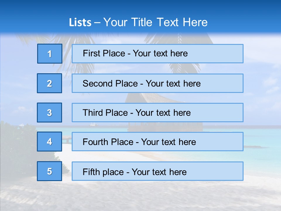 Ocean Palm Sand PowerPoint Template