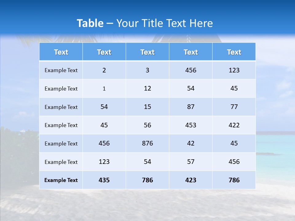 Ocean Palm Sand PowerPoint Template