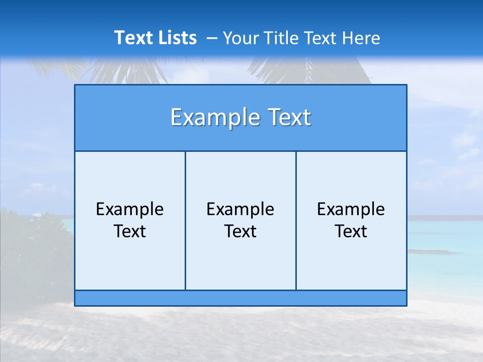 Ocean Palm Sand PowerPoint Template
