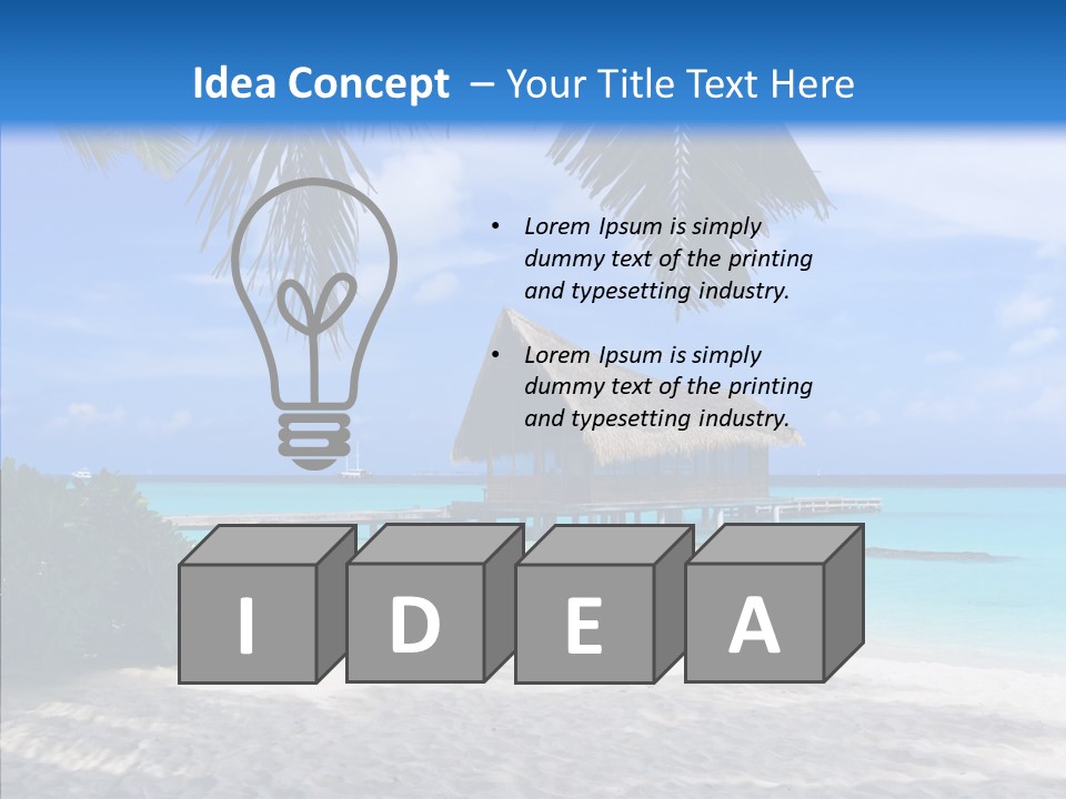 Ocean Palm Sand PowerPoint Template