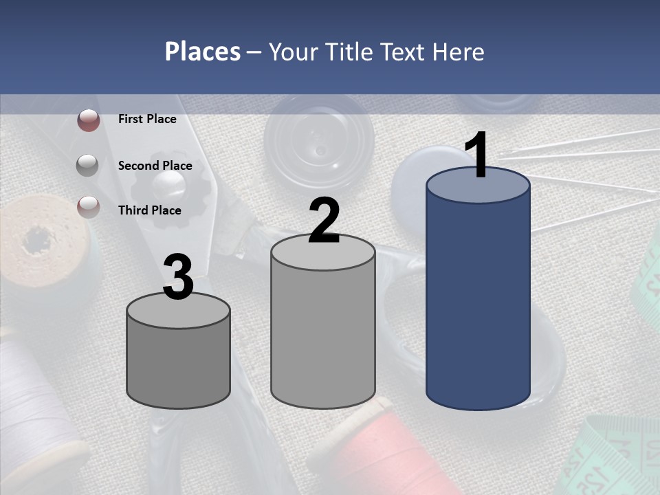 Bobbins Fabric Tape PowerPoint Template