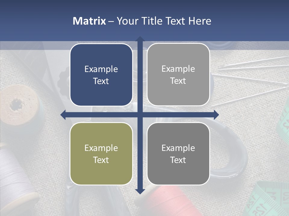 Bobbins Fabric Tape PowerPoint Template