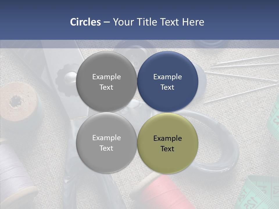 Bobbins Fabric Tape PowerPoint Template