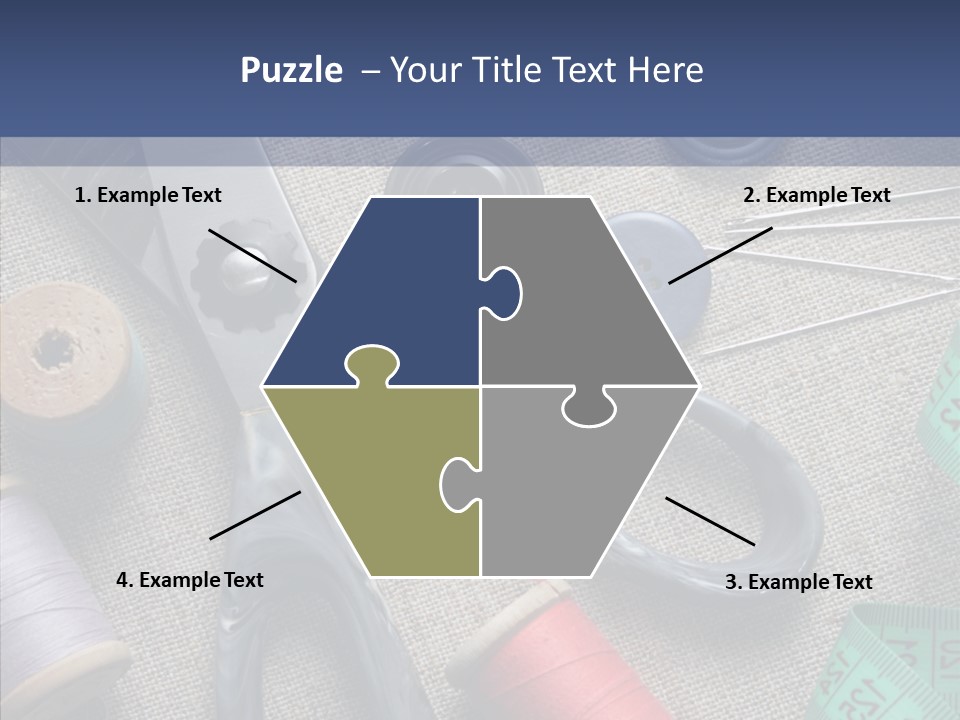 Bobbins Fabric Tape PowerPoint Template