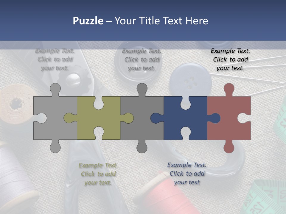 Bobbins Fabric Tape PowerPoint Template