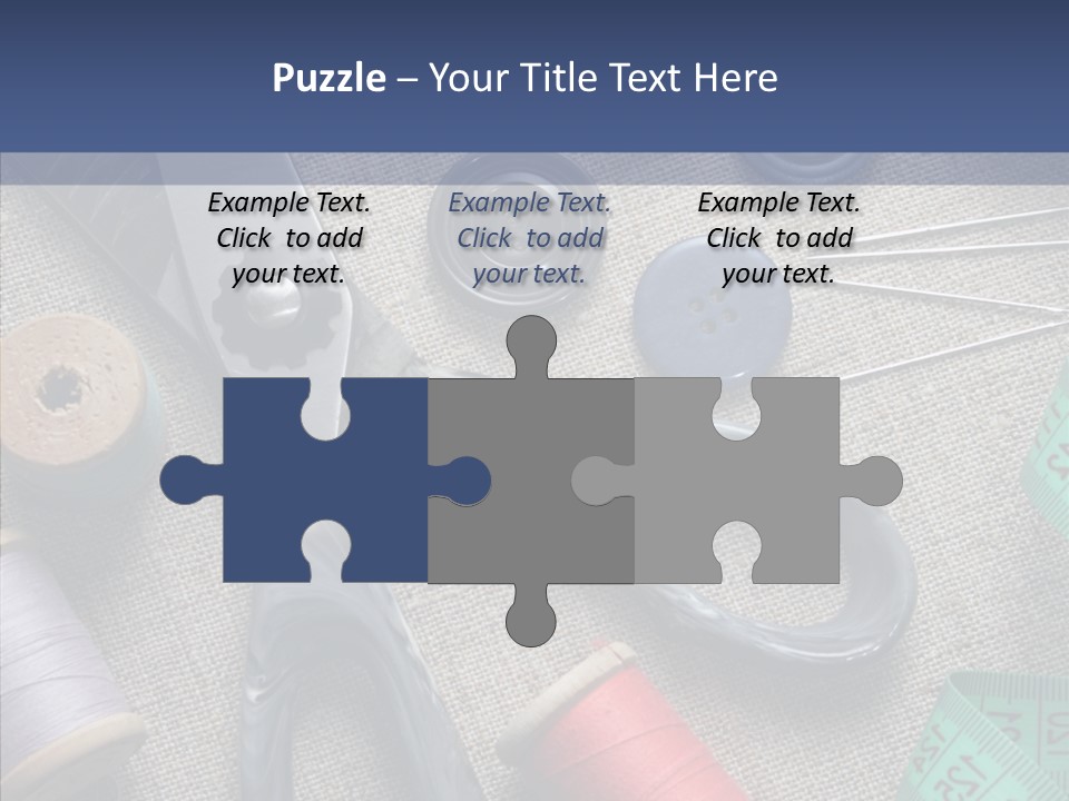 Bobbins Fabric Tape PowerPoint Template