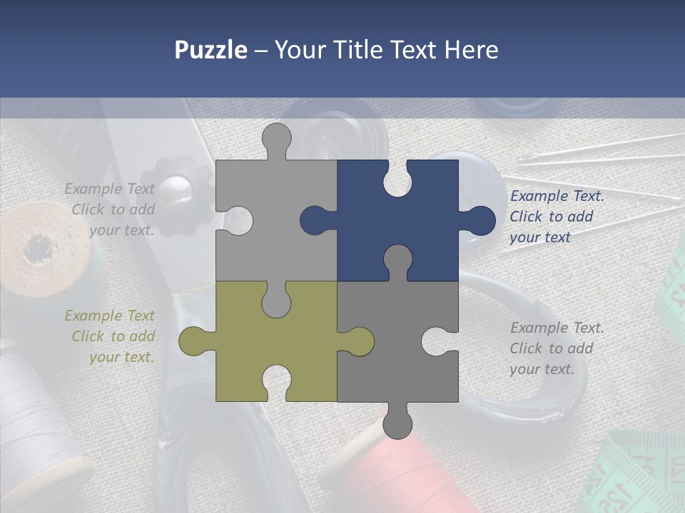 Bobbins Fabric Tape PowerPoint Template