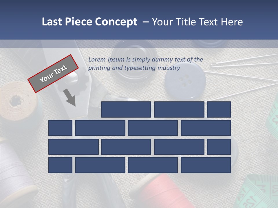 Bobbins Fabric Tape PowerPoint Template