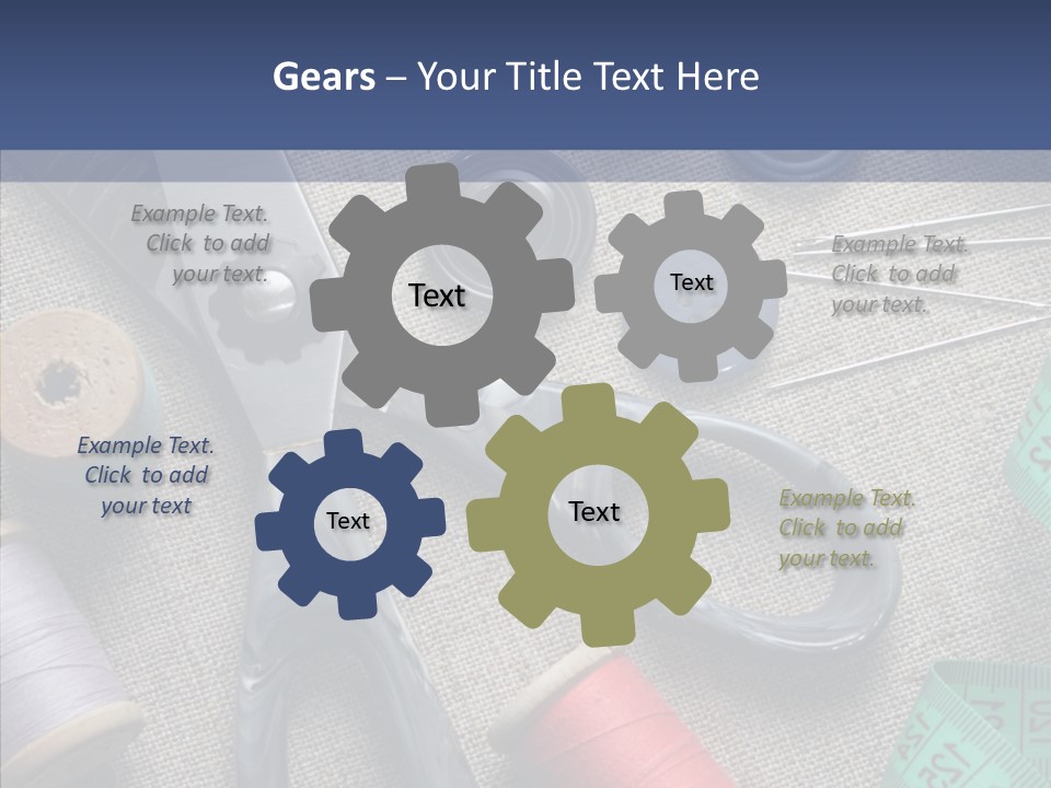 Bobbins Fabric Tape PowerPoint Template