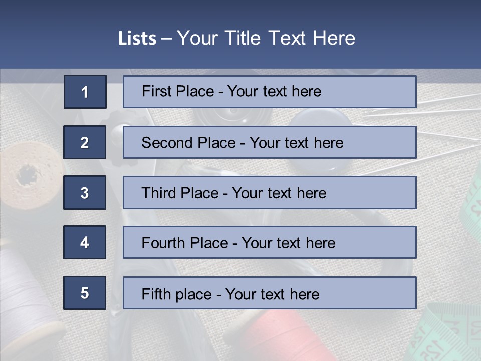 Bobbins Fabric Tape PowerPoint Template