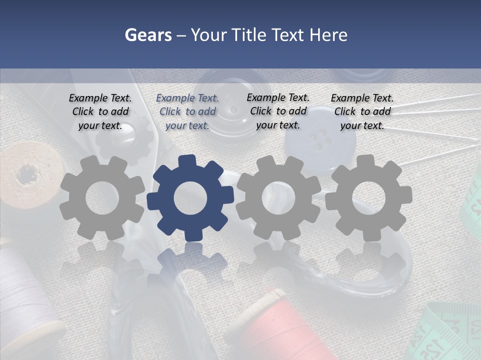 Bobbins Fabric Tape PowerPoint Template