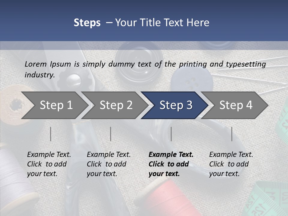 Bobbins Fabric Tape PowerPoint Template