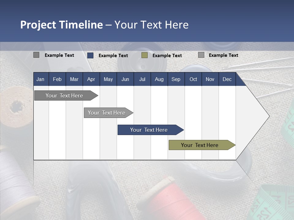 Bobbins Fabric Tape PowerPoint Template