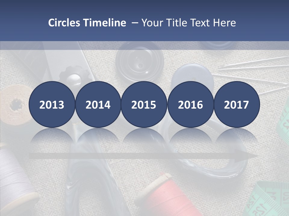 Bobbins Fabric Tape PowerPoint Template