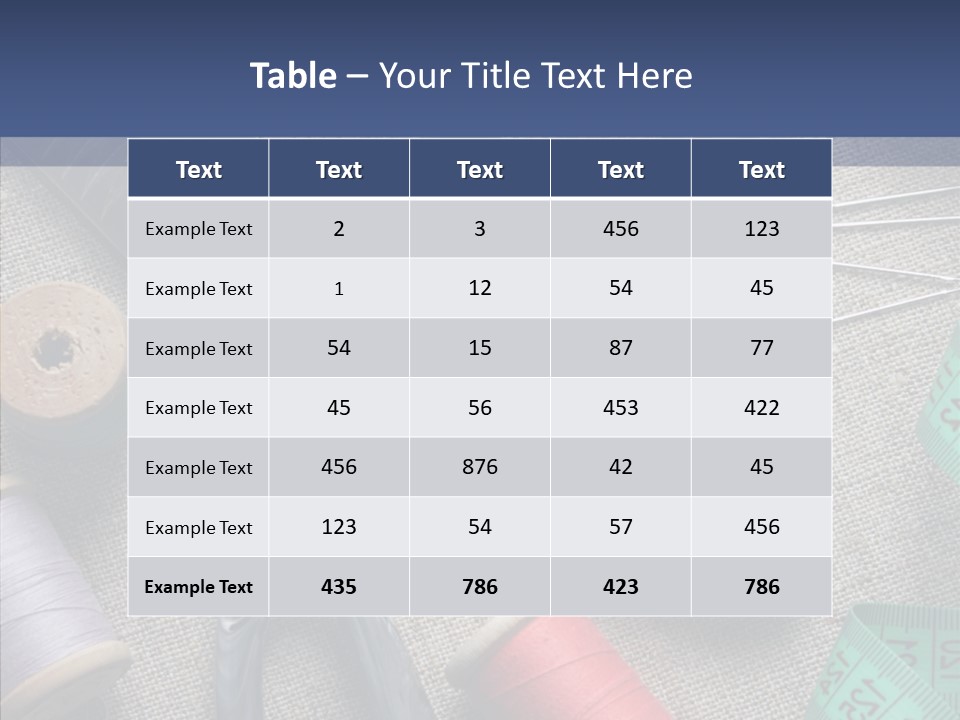 Bobbins Fabric Tape PowerPoint Template