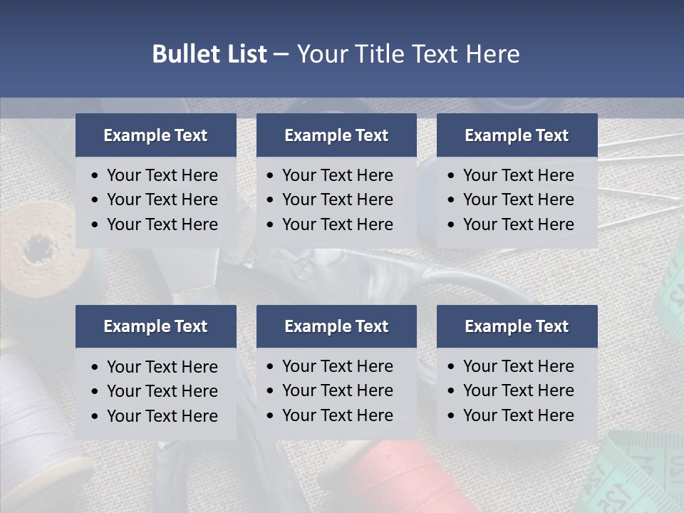 Bobbins Fabric Tape PowerPoint Template