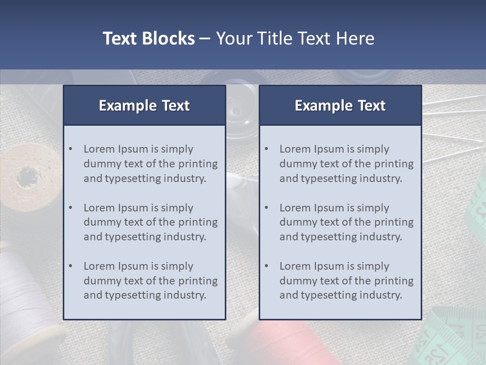 Bobbins Fabric Tape PowerPoint Template