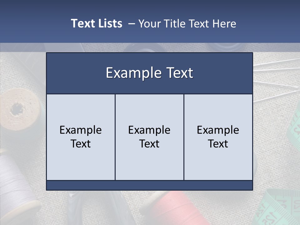 Bobbins Fabric Tape PowerPoint Template