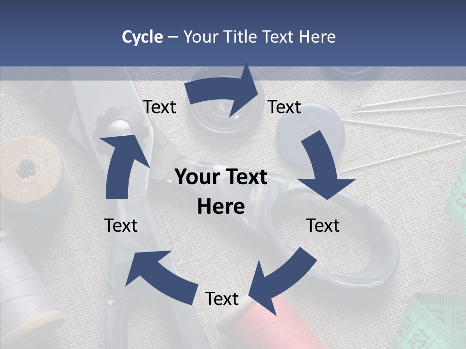 Bobbins Fabric Tape PowerPoint Template