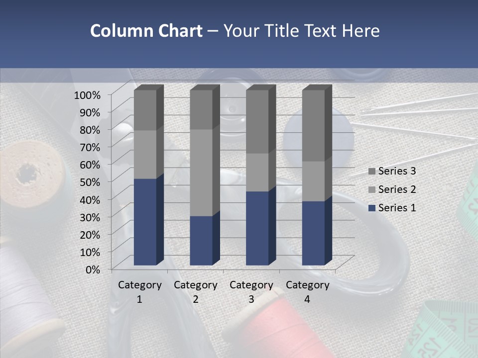 Bobbins Fabric Tape PowerPoint Template