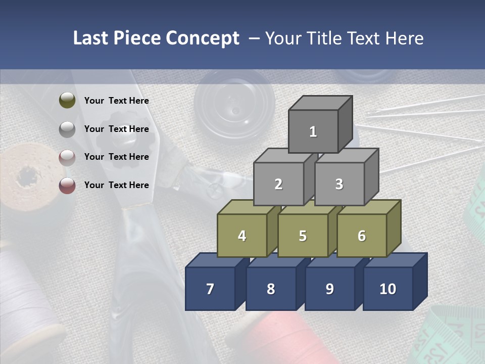 Bobbins Fabric Tape PowerPoint Template